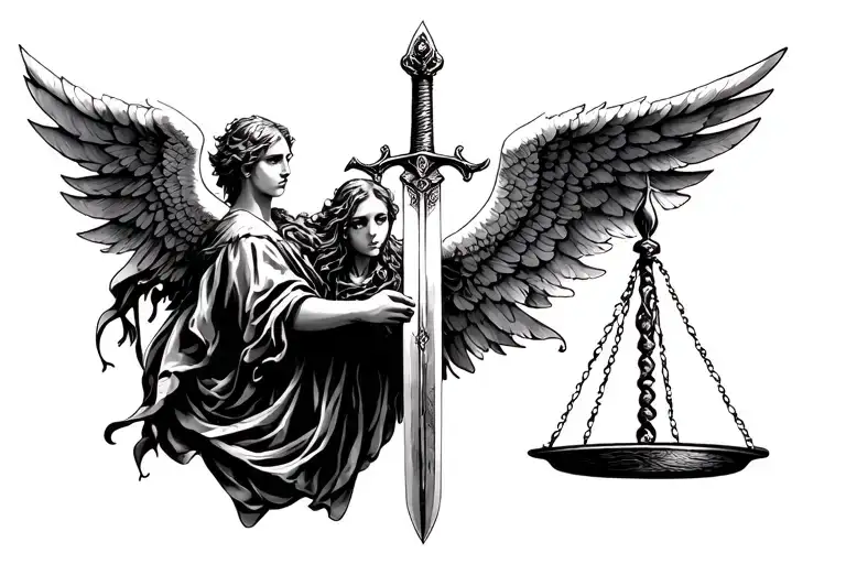 Angel Wirh Sword And Scale