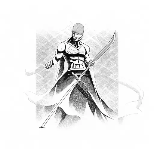 Zoro With Three Sword In Modern Dress