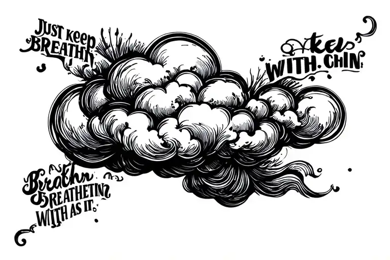 Just Keep Breathin With A Cloud Next To It