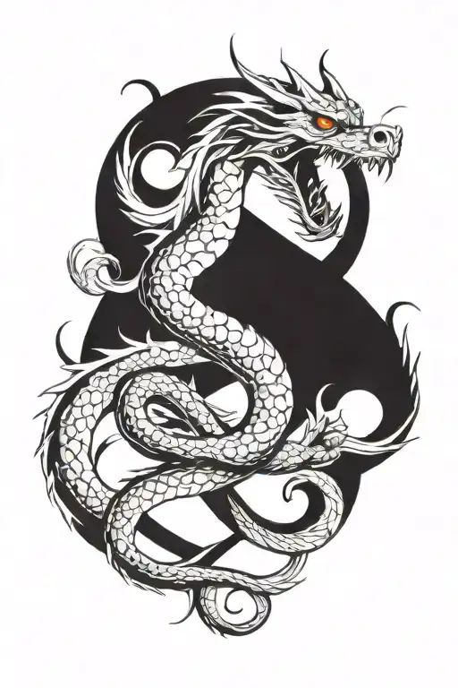 Dragon In The Shape Of An Infinity Symbol Incorporated