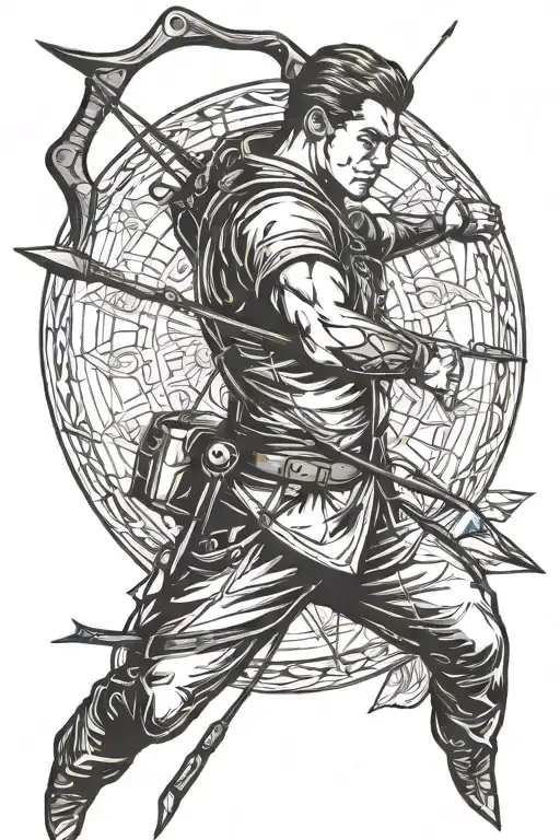 Archer Shooting An Arrow