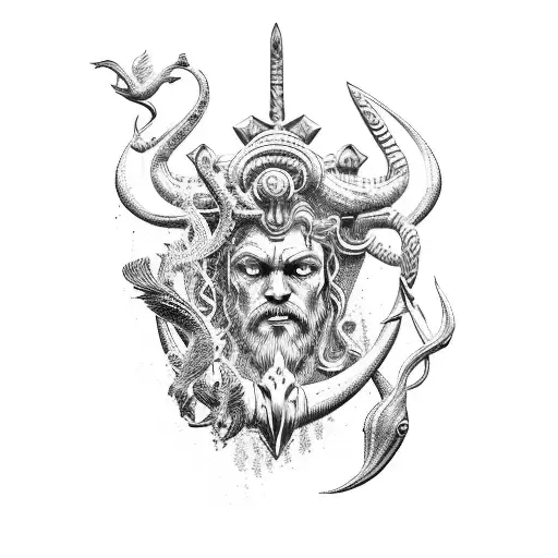 Poseidon Kills The Mermaid