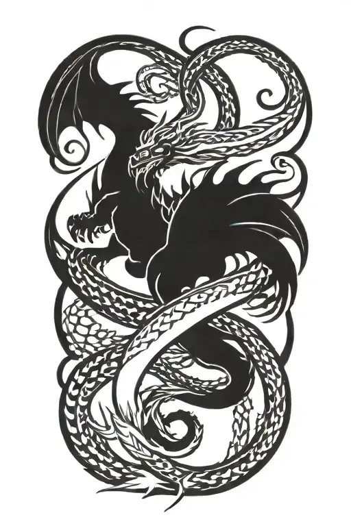 Dragon Eating Its Own Tail In The Shape Of A Infinity Symbol