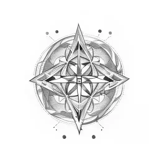 Bike With Mountains And Wind Rose