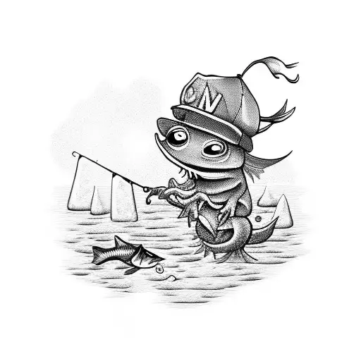 Murloc Fishing With Hat And Hay
