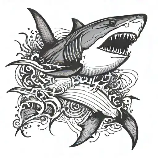 Shark Ripping Out Of Flesh Tattoo Sheet Music