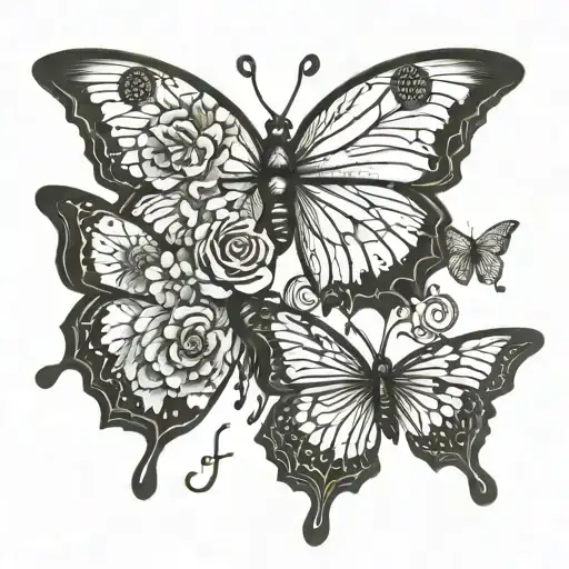 Guns Roses Butterflies Money Words