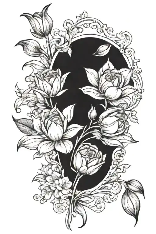 Tulips Rose And Lilies