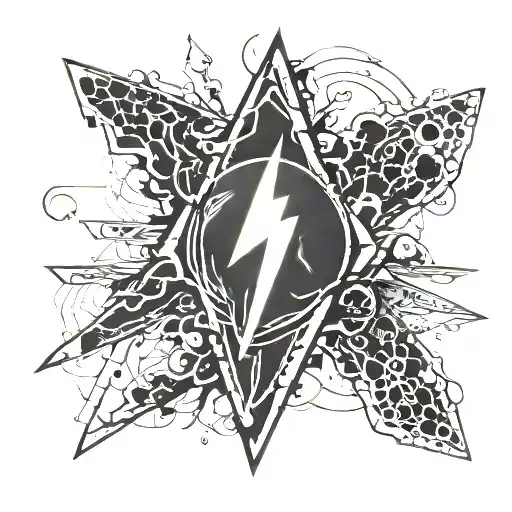 A Futuristic Computer Chip With Harry Potter's Lightning Bolt Scar Incorporated Into The Design