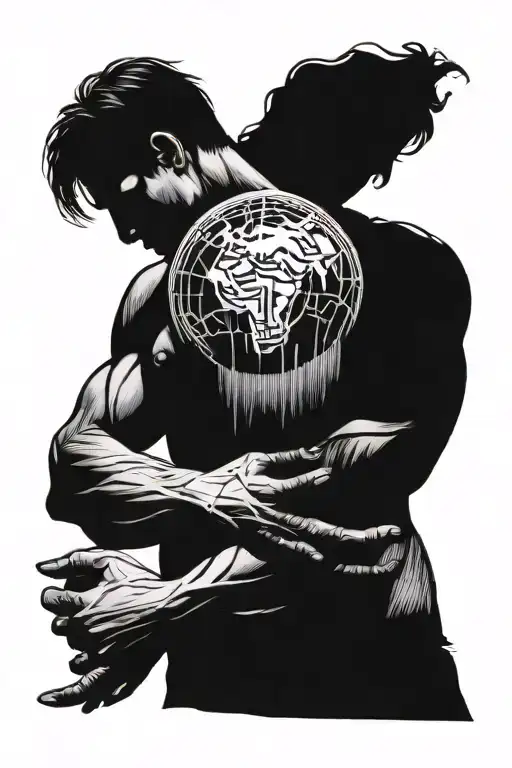 Atlas Titan Holding Hands