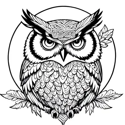 Nyx Greek Goddess With Owl