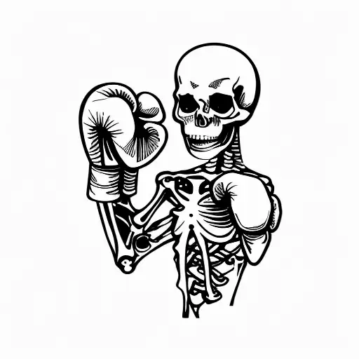 Skeleton With Boxing Gloves