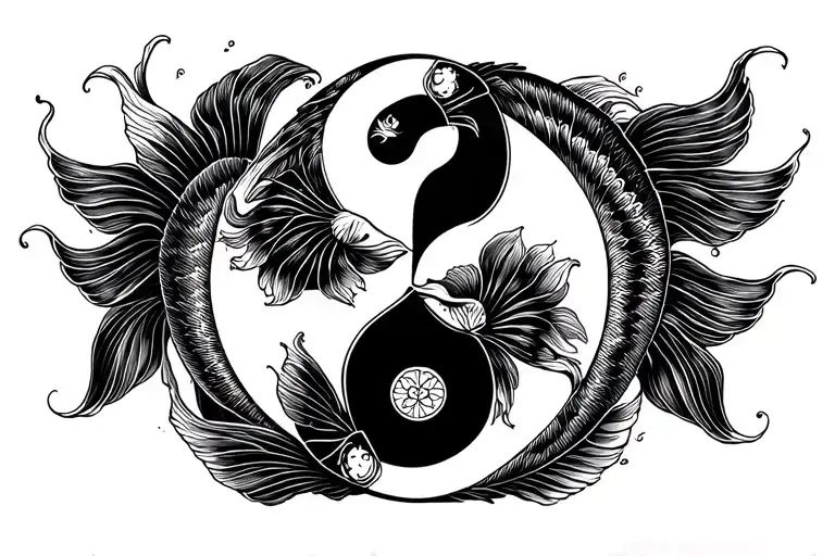 Koi Fish Yin Yang