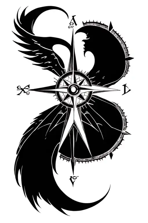 Wind Rose Navigation Compass