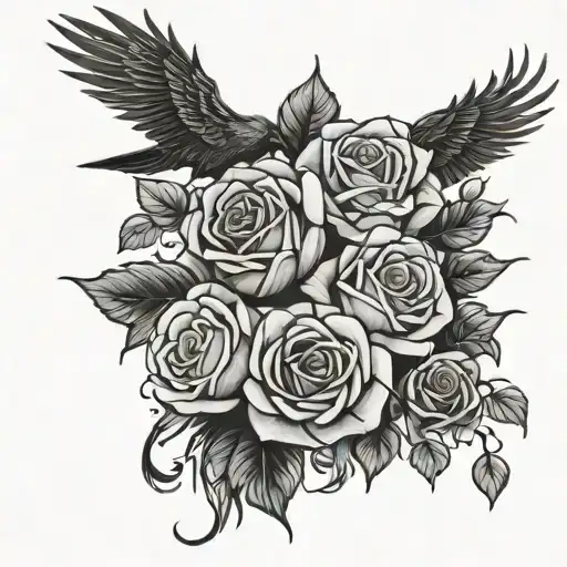 Roses Tangled With Raven