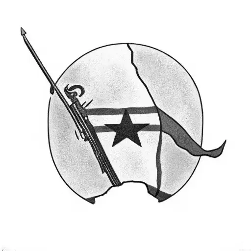 Texas Flag With Alamo