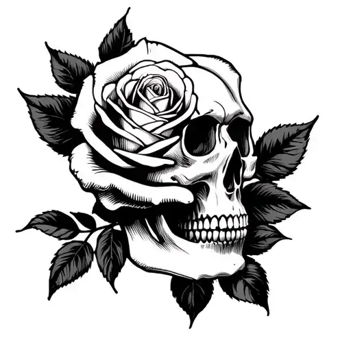 Rose With Skull