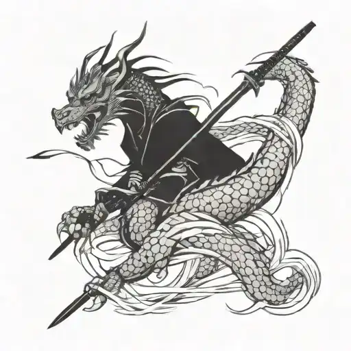 Samurai And Dragon
