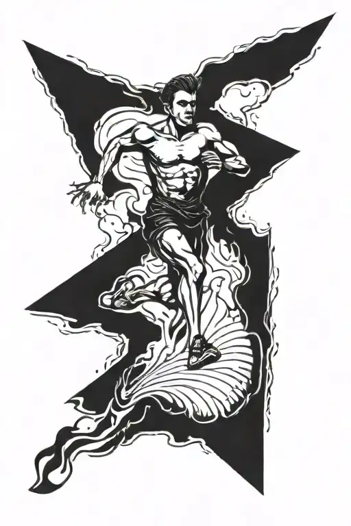 Runner Racing Towards Heaven