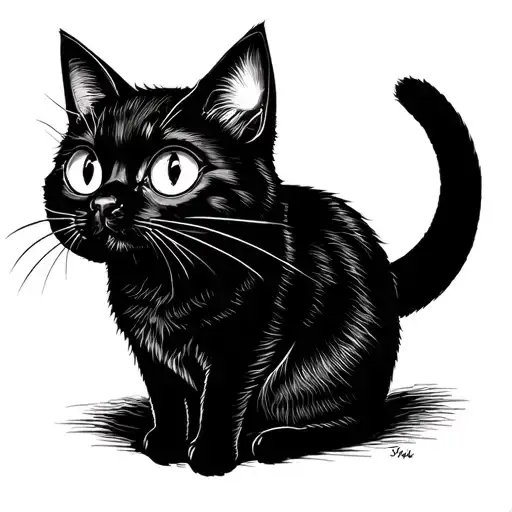 Cat Big Eyes Looking