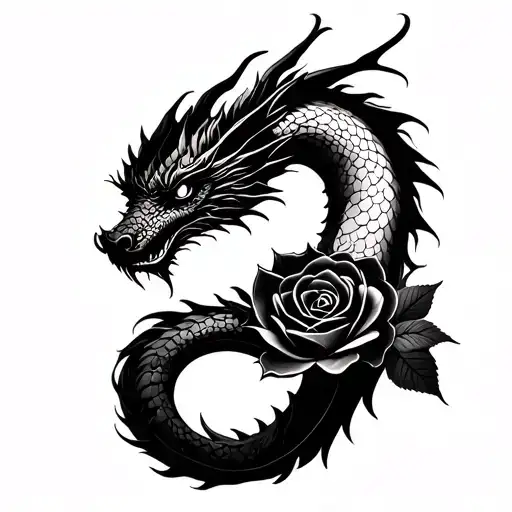 Dragon And Rose Made