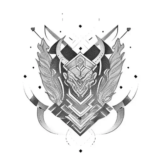 Create A Shoulder Blade Tattoo For A Man Of A Sardinian Warrior