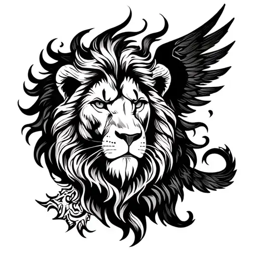 Lion With Phoenix