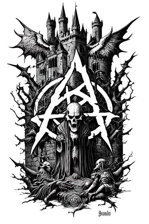 Anarchy A And Castle Surrounded With Demons Souls