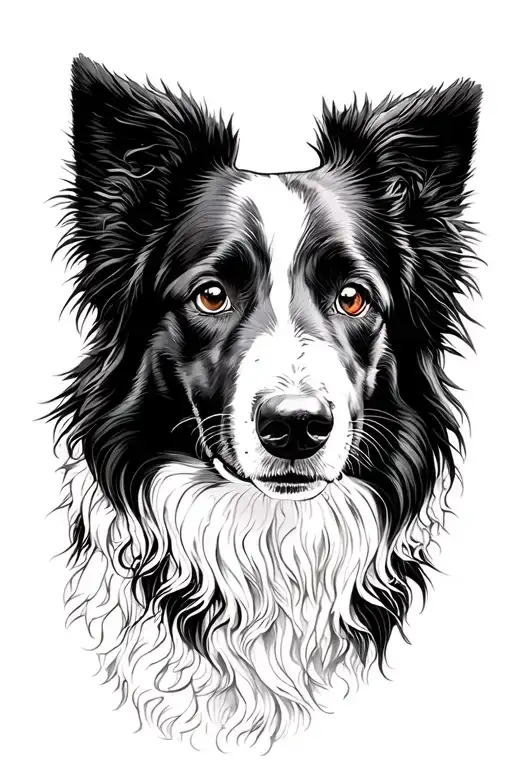 Black And White Border Collie Herding