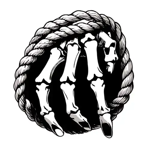 Skeleton Hand With Rope