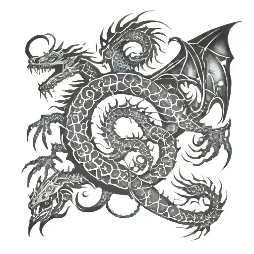 Scorpion And Dragon Surrounded