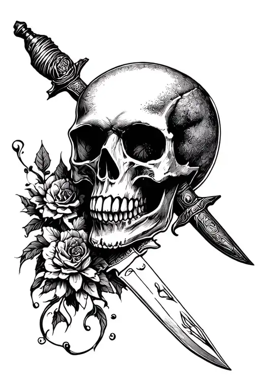 Skull And Knife