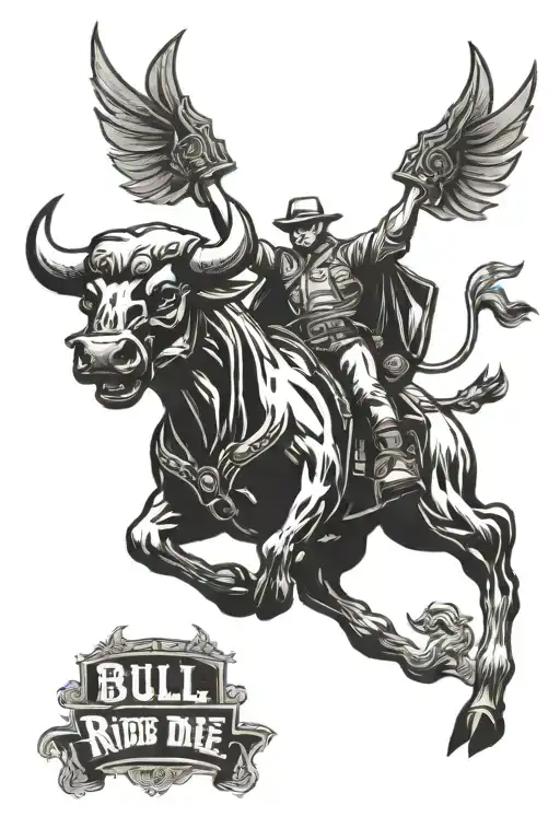 Bull Ride Or Die With Gun