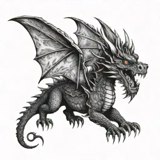 Dragon With Fuzzy Wings