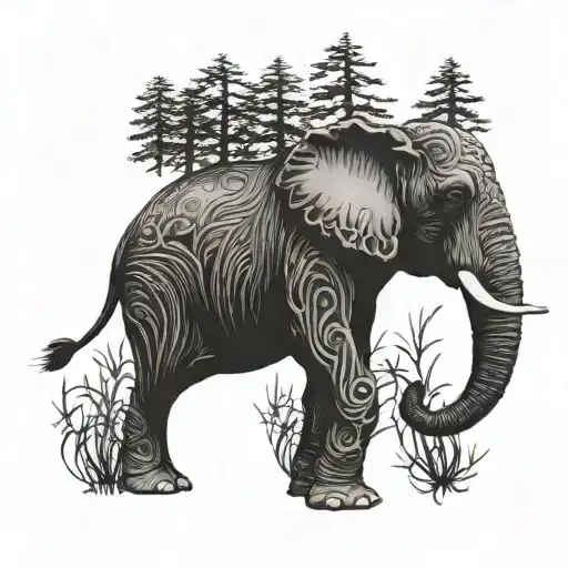 Elephant Masculine Forest