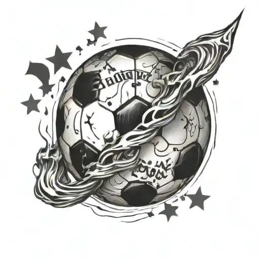 A Soccer Ball Morphing Into A Moon With The Quote 'I Love You To The Moon And Back'