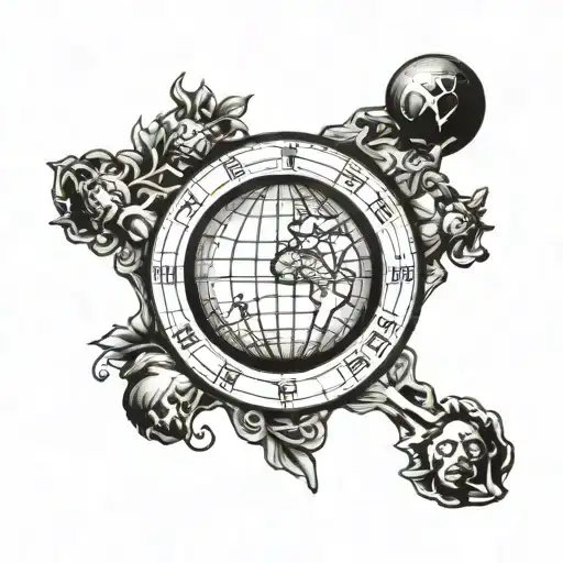 El Mundo Loteria Card With Atlas In The Middle