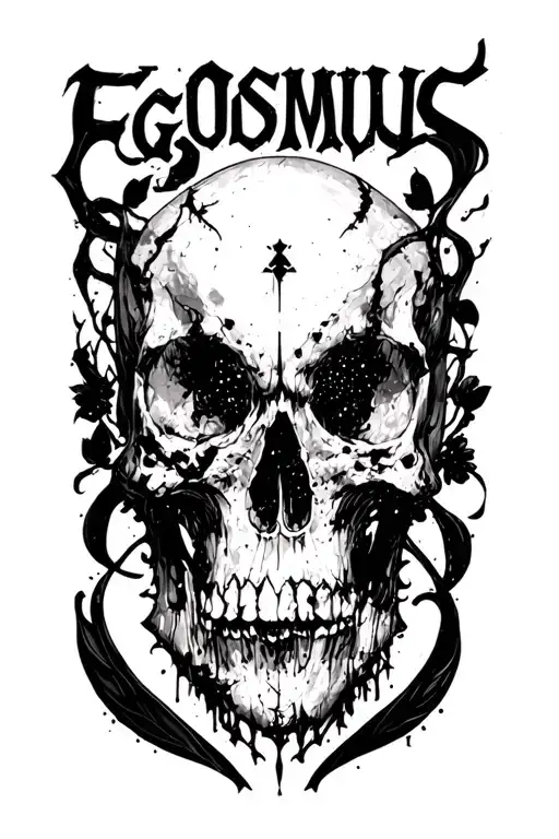 Egoismus Inscription With Shadows