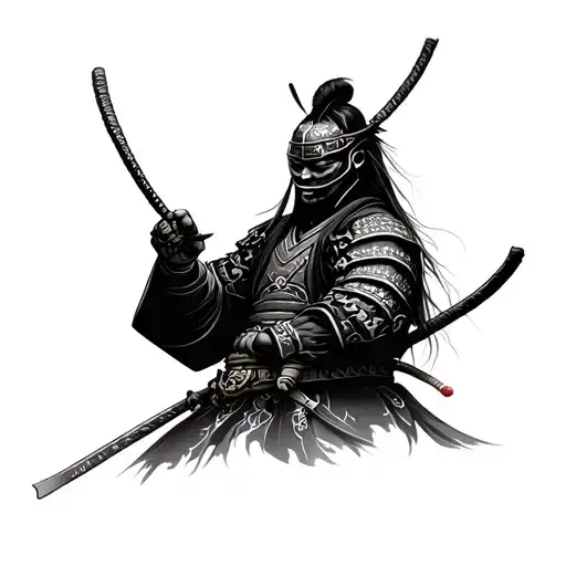 Samurai Warrior Holding