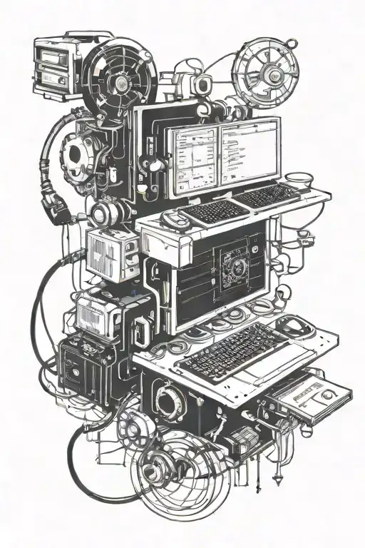Creative Tattoo With An Information Technology Theme For Those Who Work With Computers
