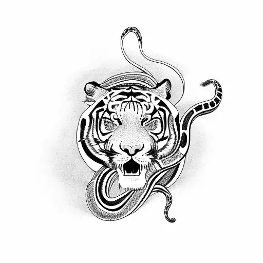 Tiger Lily And Snake