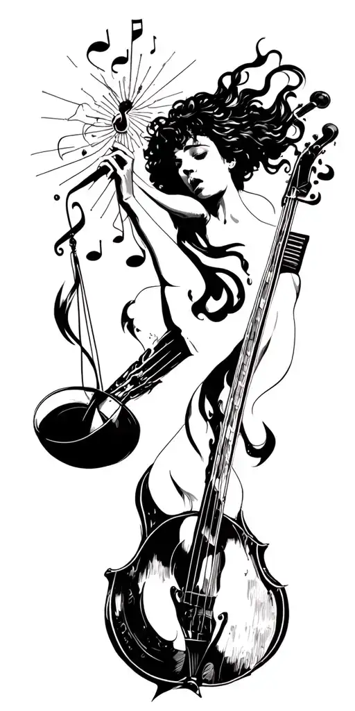 Libra Singer Singing Out Notes Floating