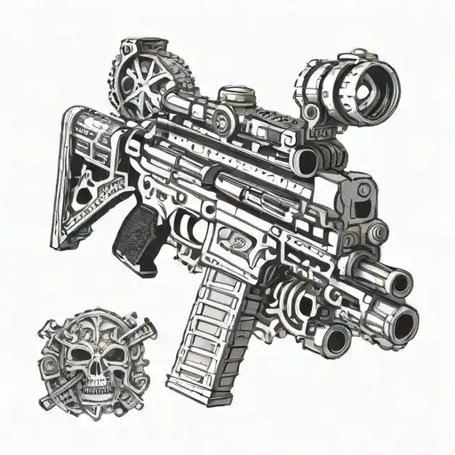 Skull Wicht Rifle Ar15 Assault Rifle