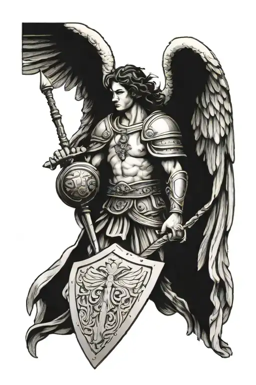 Guardian Angel With Shield