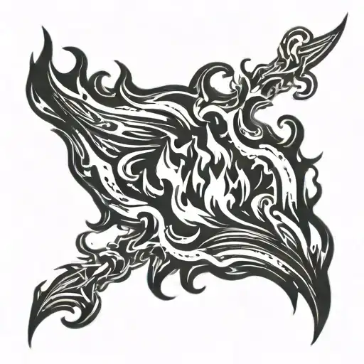 Fire Flames On The Forearm