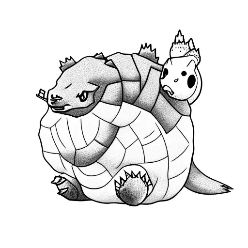 Baby Sandshrew And His Fater Sandslash