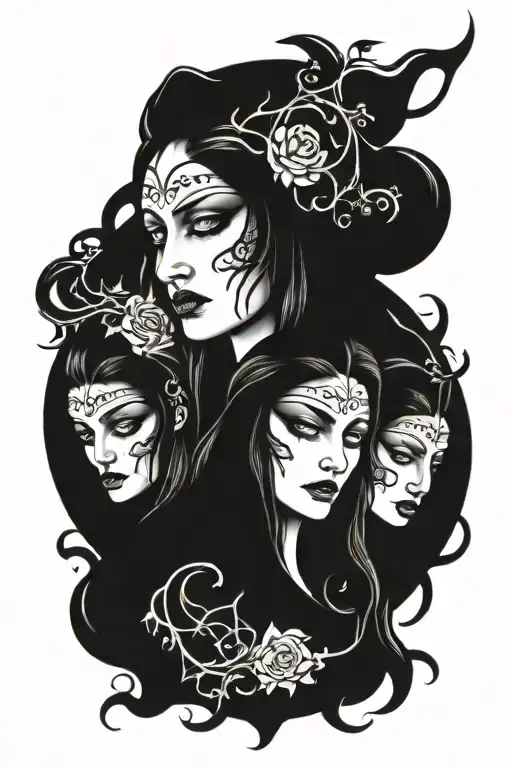 Hecate Goddess With 3 Faces