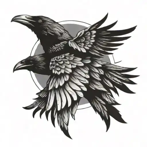 Raven Landing Open Wings