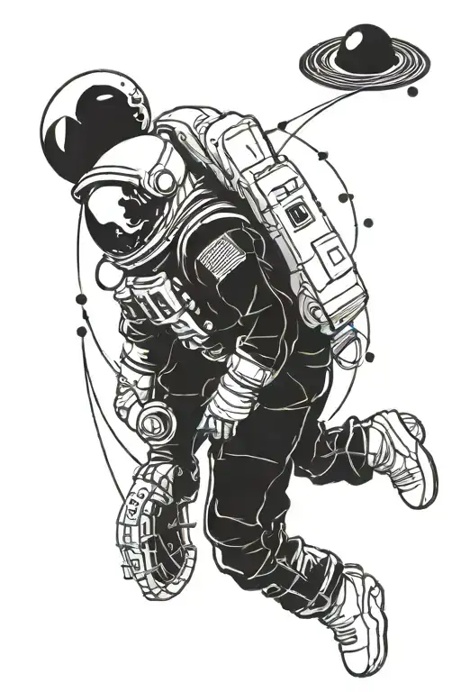 Astronaut And Musical Notes