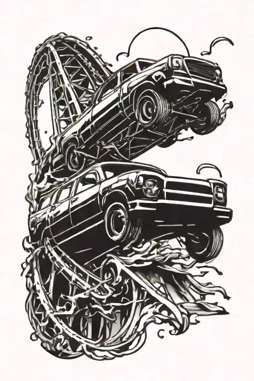 Roller Coaster Car Crashing